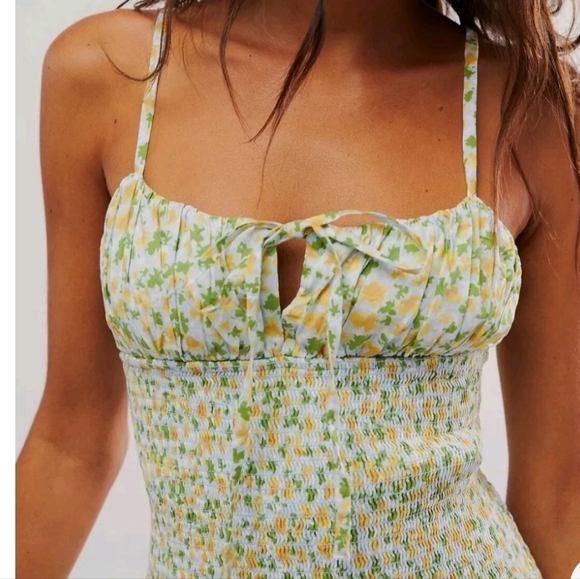 Free People Lavender Daze Dress Size L Green Combo. - Picture 3 of 9